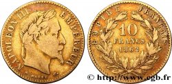 10 francs or Napoléon III, tête laurée, type définitif à grand 10 1862 Strasbourg F.507A/2