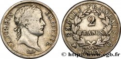 2 francs Napoléon Ier tête laurée, Empire français 1813 Perpignan F.255/62