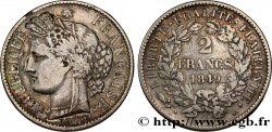 2 francs Cérès, IIe République 1849 Strasbourg F.261/2