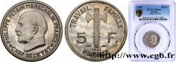 Pré-série de 5 francs Pétain, légère 1941 Paris F.338/1 var.