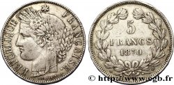 5 francs Cérès, sans légende 1870 Bordeaux F.332/7