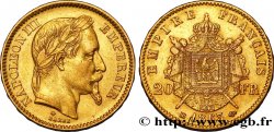 20 francs or Napoléon III, tête laurée 1863 Strasbourg F.532/7