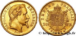 20 francs or Napoléon III, tête laurée 1867 Strasbourg F.532/17