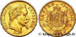 20 francs or Napoléon III, tête laurée 1870 Paris F.532/23