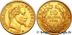 10 francs or Napoléon III, tête laurée, type définitif à grand 10 1864 Strasbourg F.507A/7