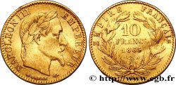 10 francs or Napoléon III, tête laurée, type définitif à grand 10 1865 Paris F.507A/9