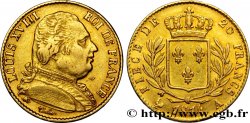 20 francs or Louis XVIII, buste habillé 1814 Paris F.517/1