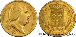 20 francs or Louis XVIII, tête nue 1820 Paris F.519/19