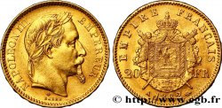 20 francs or Napoléon III, tête laurée 1862 Paris F.532/3