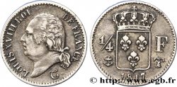 1/4 franc Louis XVIII 1817 Nantes F.163/10 XF45