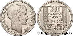 Essai de 20 francs Turin en cupro-nickel, rameaux courts 1945 Maz.2745