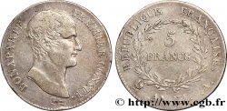 5 francs Bonaparte Premier Consul, sans point 1803 Paris F.301/1