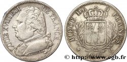 5 francs Louis XVIII, buste habillé 1814 Perpignan F.308/11