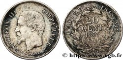 20 centimes Napoléon III, tête nue 1853 Paris F.148/1