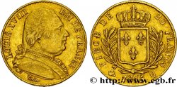 20 francs or Louis XVIII, buste habillé 1815 Perpignan F.517/17 TTB45
