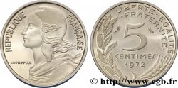 Piéfort argent de 5 centimes Marianne 1972 Paris F.125/8P