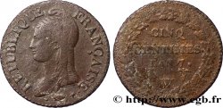 Cinq centimes Dupré, grand module 1799 Lille F.115/73