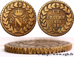 Un décime à l’N couronnée 1815 Strasbourg F.131A/1
