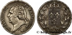 5 francs Louis XVIII, tête nue 1821 Paris F.309/60
