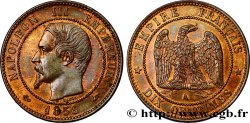 Dix centimes Napoléon III, tête nue 1856 Paris F.133/34