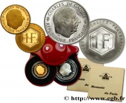 Coffret Belle Épreuve 1 franc De Gaulle or et argent 1988 Paris F.227/3 var. FDC68