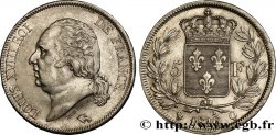 5 francs Louis XVIII, tête nue 1816 Perpignan F.309/11 AU52