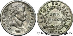 Demi-franc Napoléon Ier tête laurée, Empire français 1811 Lyon F.178/24 TTB48