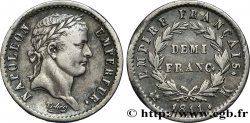 Demi-franc Napoléon Ier tête laurée, Empire français 1811 Bordeaux F.178/27 TTB48