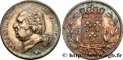 5 francs Louis XVIII, tête nue 1823 Paris F.309/76