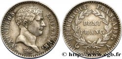 Demi-franc Napoléon Empereur, tête de nègre 1807 Paris F.176/1 SUP55