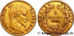 5 francs or Napoléon III, tête nue, grand module 1859 Paris F.501/7