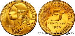 5 centimes Marianne, BE (Belle Épreuve), 4 plis 1996 Pessac F.125/39 var.