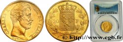 20 francs or Charles X, matrice du revers à quatre feuilles et demie 1827 Paris F.520/6