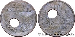 10 centimes État français, grand module, perforation décentrée 1941  F.141/2 var. MBC40