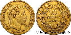 10 francs or Napoléon III, tête laurée 1865 Strasbourg F.507A/10