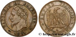 Un centime Napoléon III, tête laurée 1861 Paris F.103/1