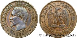 Deux centimes Napoléon III, tête nue 1856 Strasbourg F.107/40