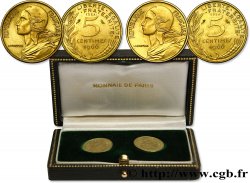 Boîte de présentation de deux essais de la 5 centimes Marianne 1966 Paris F.125/1 var. FDC65