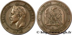 Dix centimes Napoléon III, tête laurée 1862 Paris F.134/7
