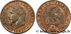 Cinq centimes Napoléon III, tête laurée 1861 Strasbourg F.117/5