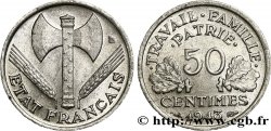 50 centimes Francisque, légère 1943  F.196/2