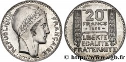 Préparation de la 20 francs Pétain, type Turin, essai en aluminium, tranche striée, 5,20 g 1938 Paris GEM.200 6 SC63