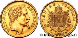 20 francs or Napoléon III, tête laurée 1867 Paris F.532/15