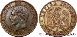 Cinq centimes Napoléon III, tête nue 1856 Rouen F.116/31