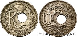 10 centimes Lindauer, perforation décentrée 1934  F.138/21 var.