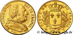 20 francs or Louis XVIII, buste habillé 1814 Bayonne F.517/5