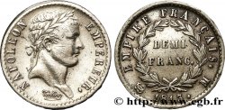 Demi-franc Napoléon Ier tête laurée, Empire français 1813 Toulouse F.178/57