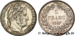 1 franc Louis-Philippe, couronne de chêne 1847 Paris F.210/110