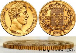 20 francs or, tranche cannelée 1830 Paris F.522/1 MBC42