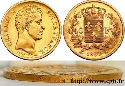 40 francs or Charles X, 2e type, tranche inscrite en relief 1830 Paris F.545/1 MBC40